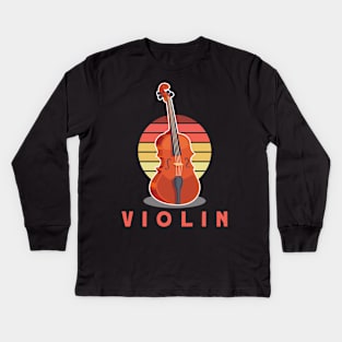 Violin Kids Long Sleeve T-Shirt